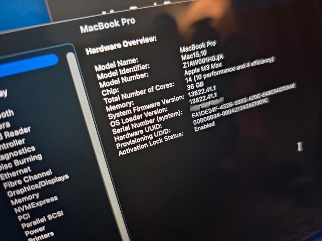 MacBook Pro 14インチ M3 Max/36GB/2TB/英語配列