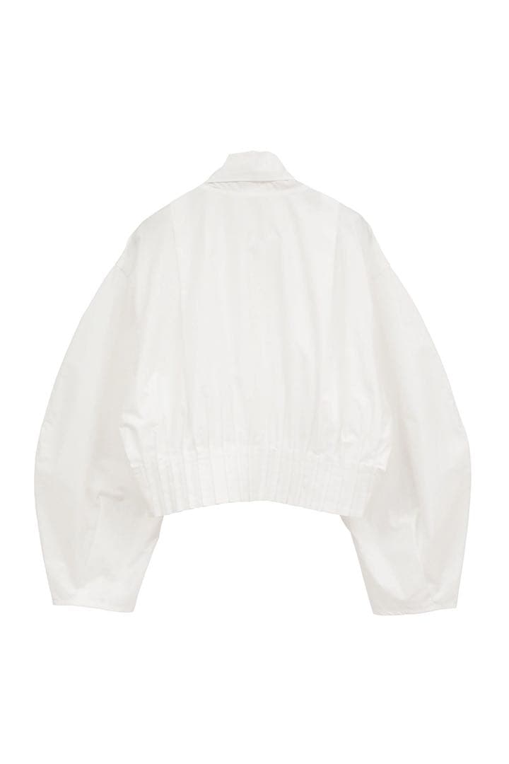 CLANE RIBBON ZIP SHIRTS WHITE トップス ブラウス