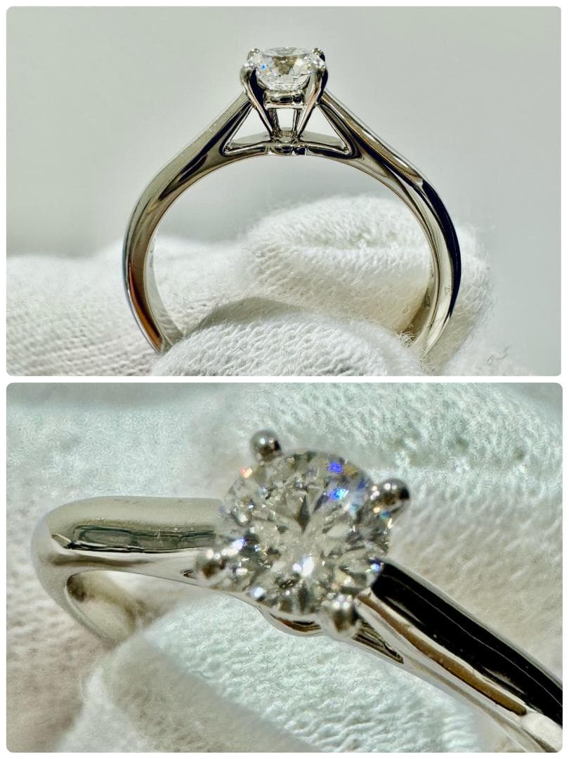極美品★カルティエ ソリテール1895　Pt950 D0.30ct 52サイズ