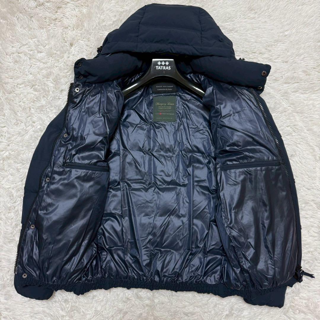 美品✨ナノユニバース 西川ダウン カグラジャケット 2way ダブルジップ 濃紺