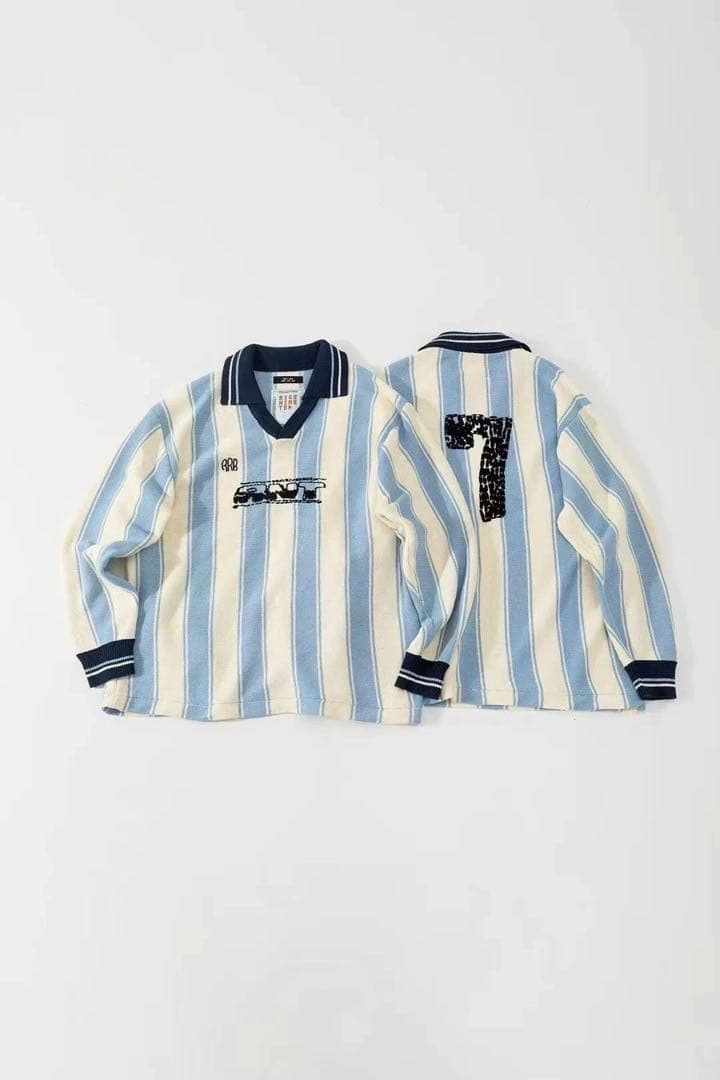 RICE NINE TEN ニット ロングスリーブ サッカー ジャージー ２