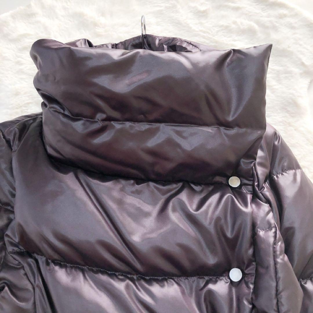 MaxMara*マックスマーラ　ショートダウンコート　ジャケット　光沢 紫 42