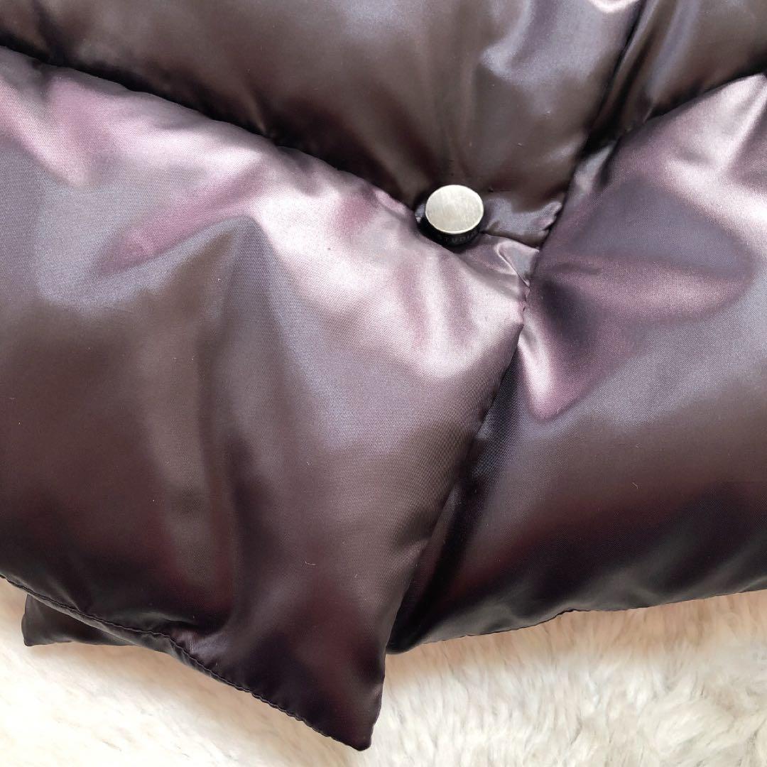 MaxMara*マックスマーラ　ショートダウンコート　ジャケット　光沢 紫 42