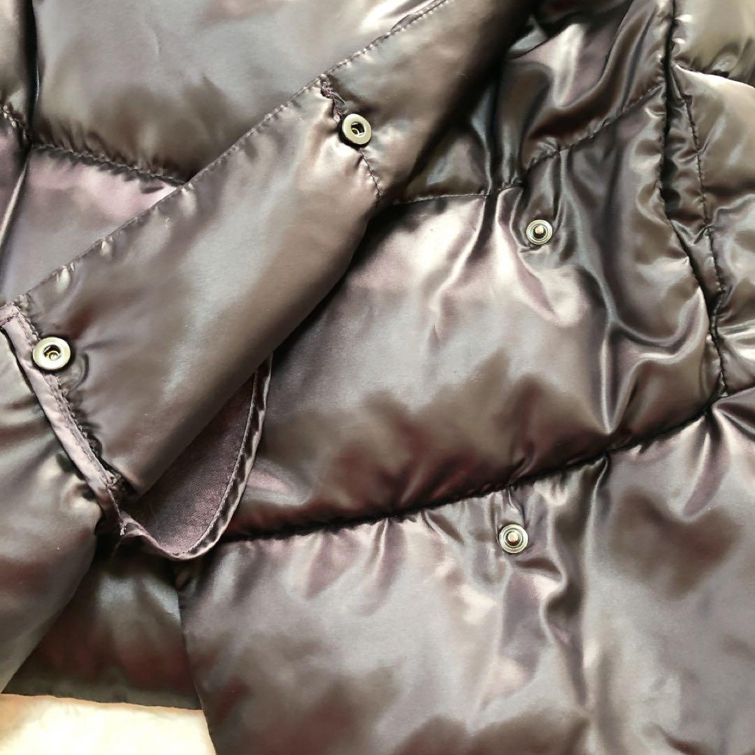 MaxMara*マックスマーラ　ショートダウンコート　ジャケット　光沢 紫 42