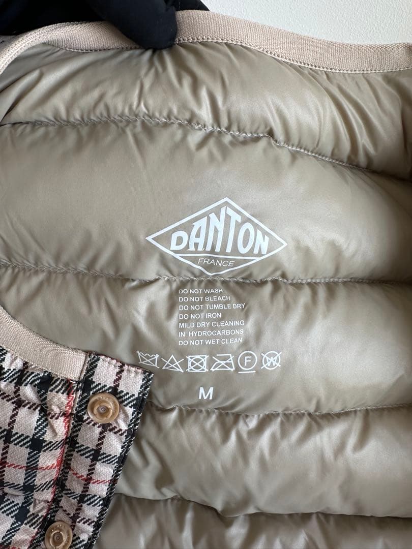 ジャケット・アウター DANTON NYLON TAFFETA INNER DOWN VEST