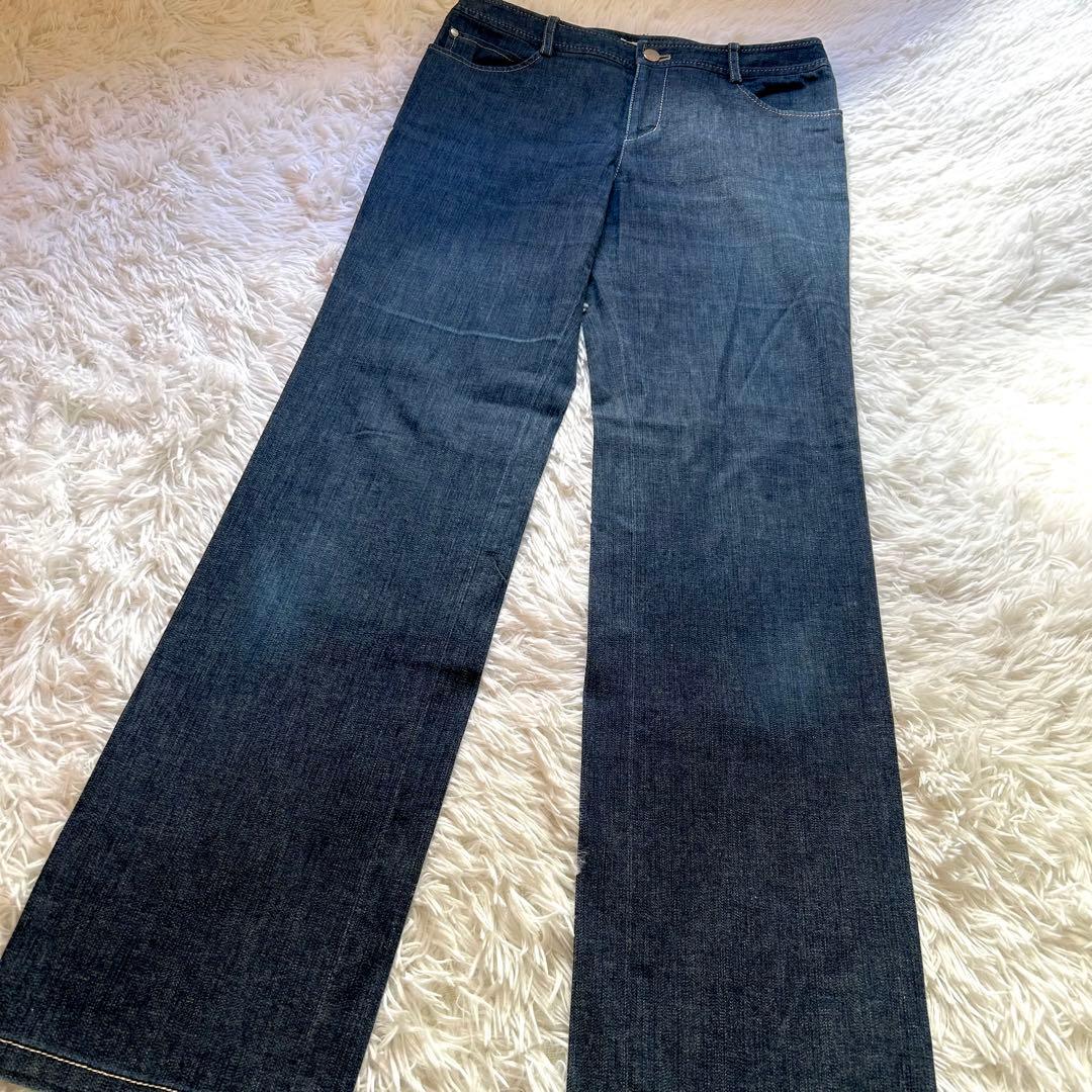 vintage courreges denim pants バックロゴ　希少