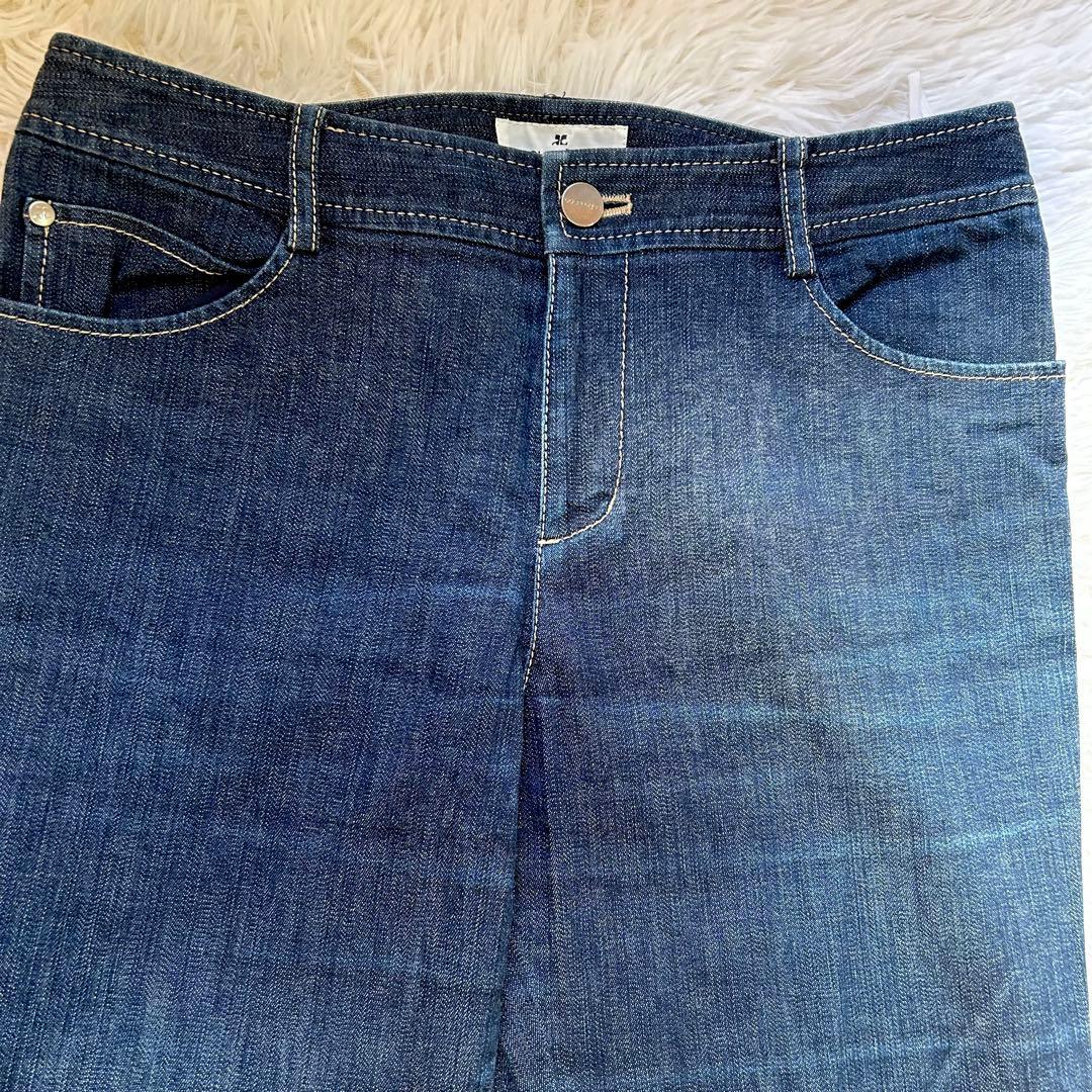 vintage courreges denim pants バックロゴ　希少