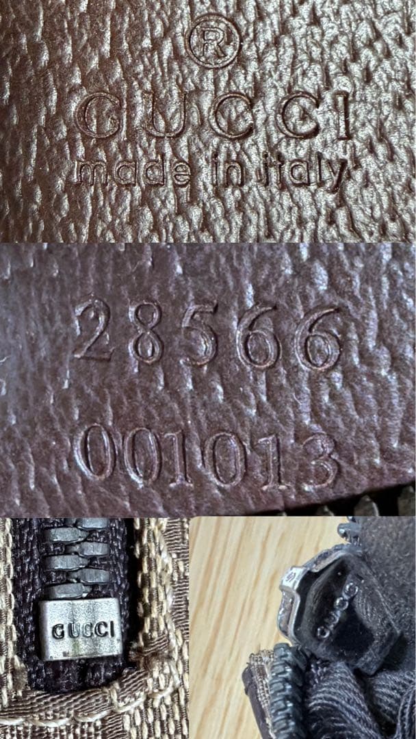 GUCCI グッチ GGキャンバス レザー GG柄 シェリーライン