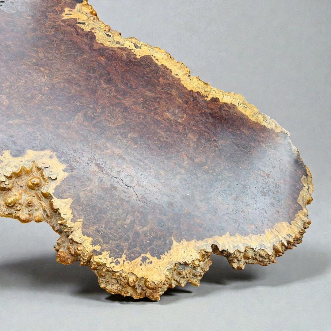 【超特価品】高級 花梨 瘤杢 座卓 一枚板 天然木 艶消し ローテーブル