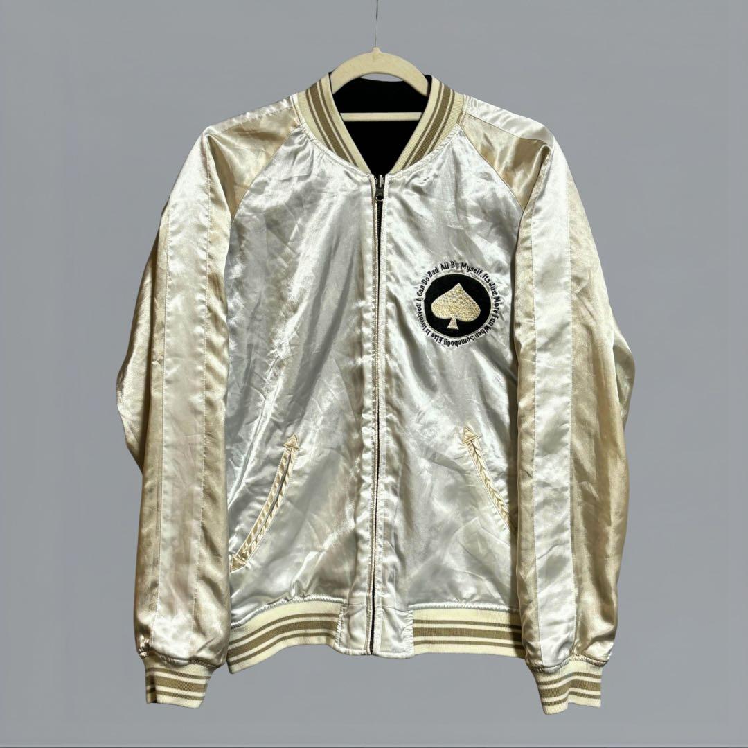 希少 Schott スカジャン リバーシブル 龍刺繍 No.13 ベロア M 黒