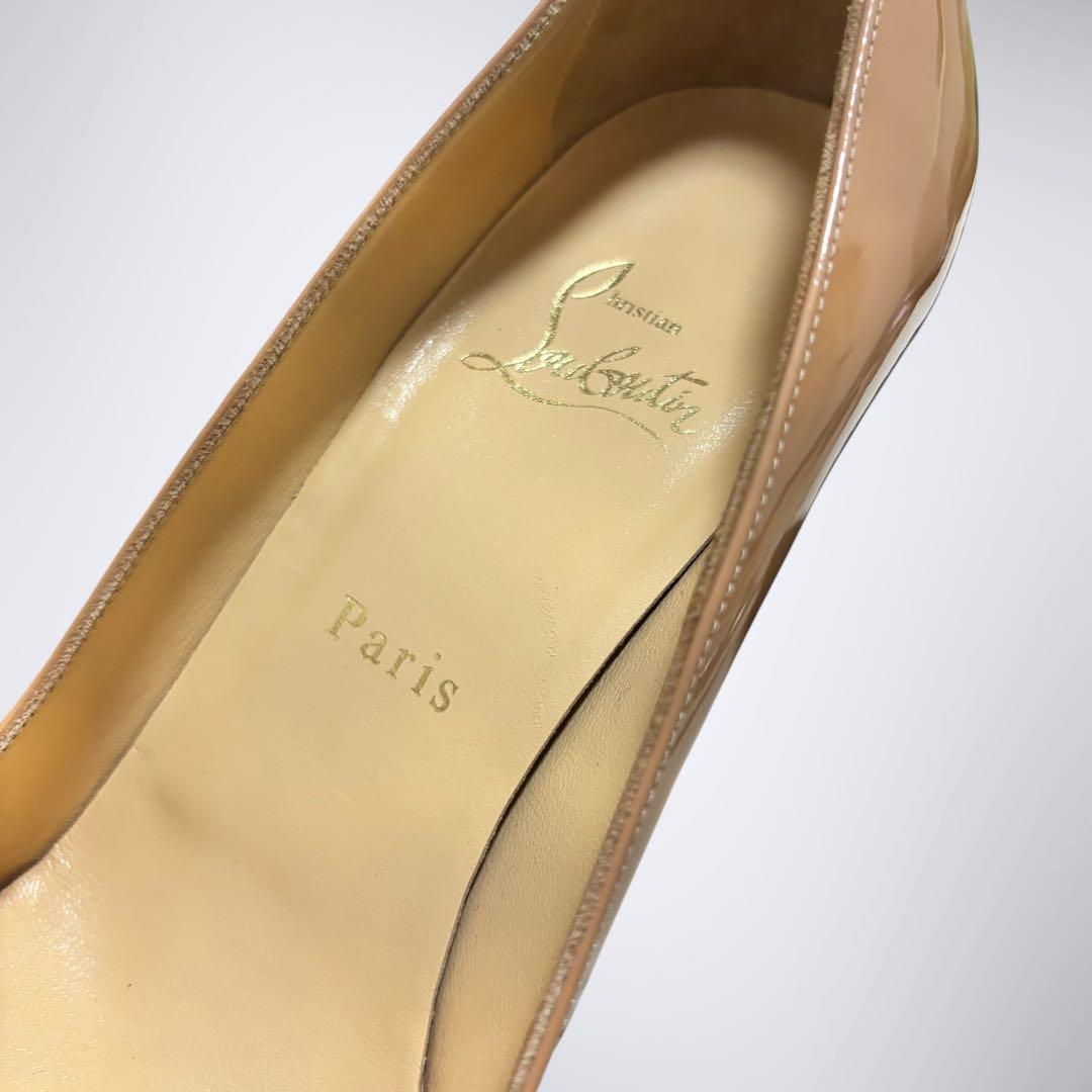 【限界価格/美品】クリスチャンルブタン シンプルパンプ 38 ヌード ベージュ