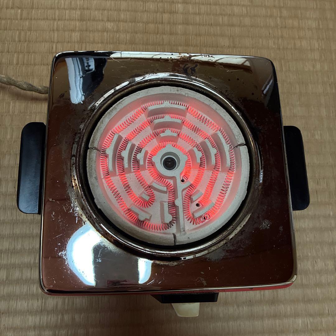 日立HITACHI 電気こんろ昭和レトロHS-621•600w 希少　ピンク