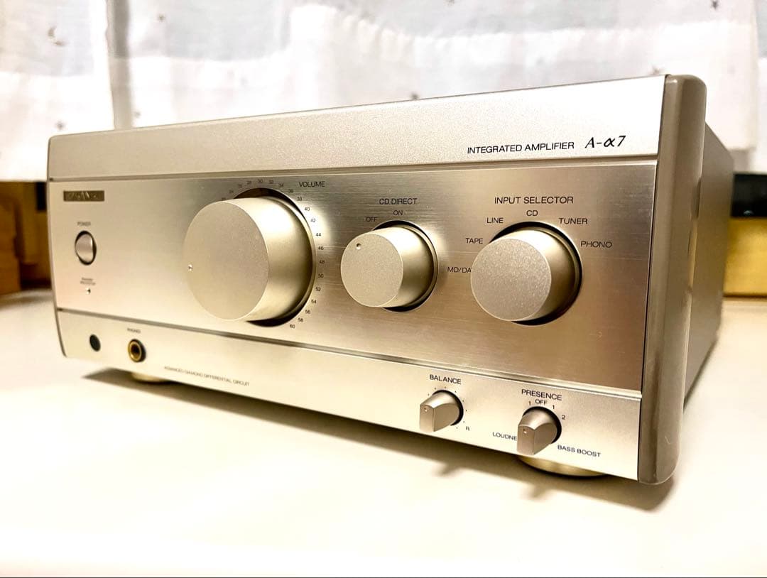 サンスイ SANSUI アンプ　A-α7（リモコン付き）