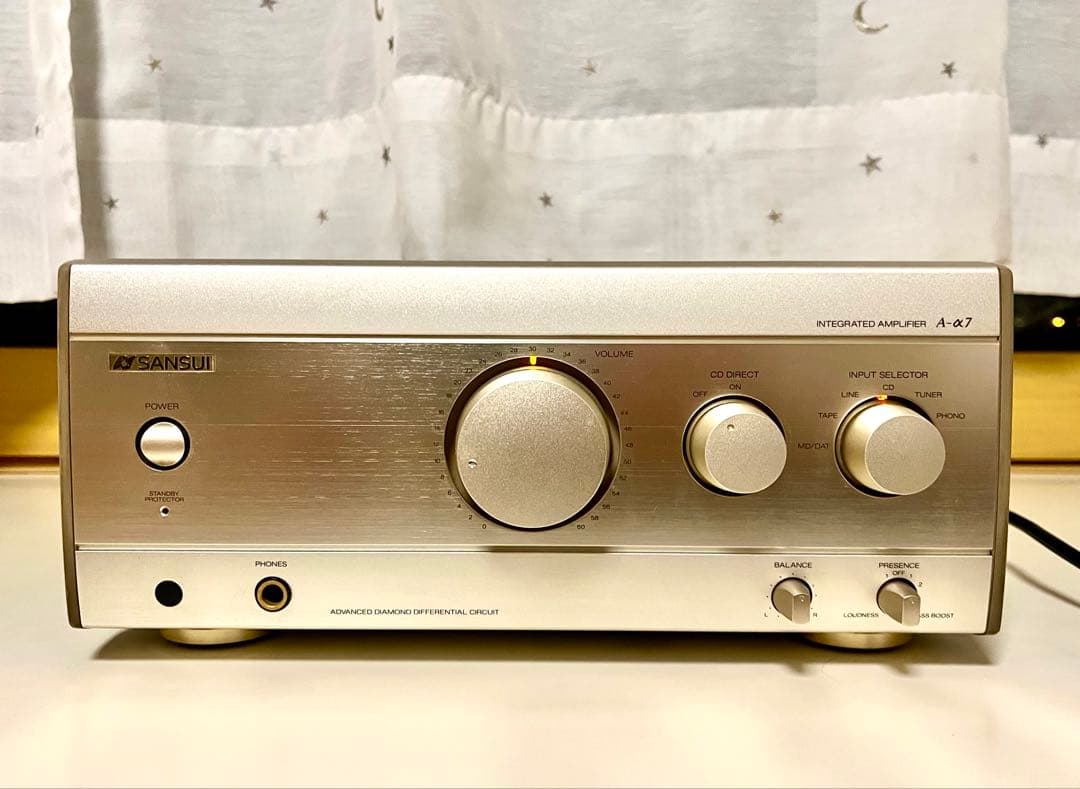 サンスイ SANSUI アンプ　A-α7（リモコン付き）