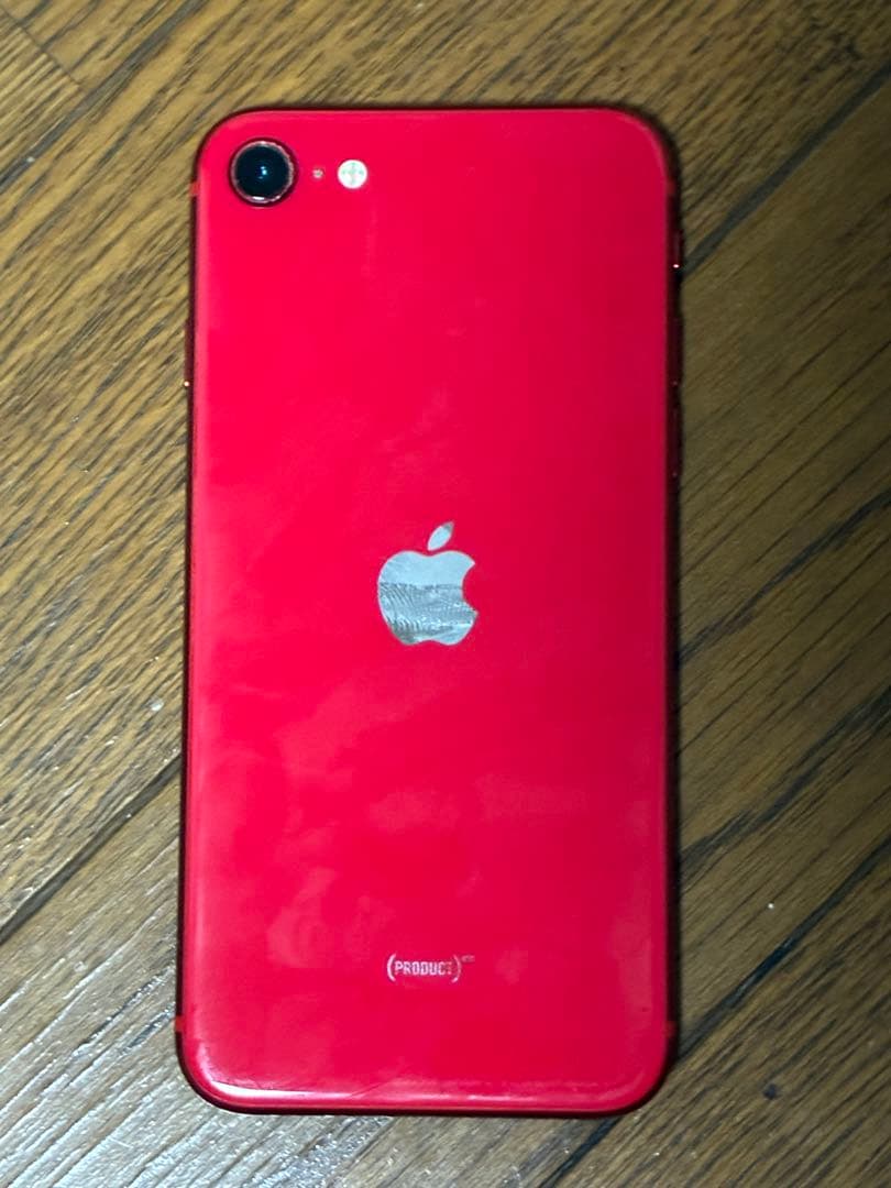 美品 iPhone SE 2SIMフリーレッド 128gb 備品付き