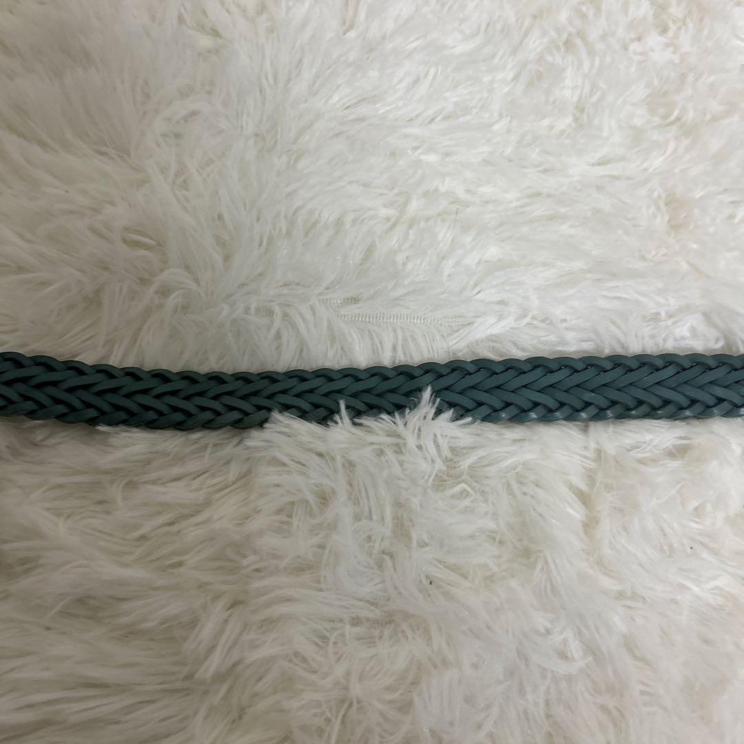 【希少】AKM メッシュベルト　レザー　グリーン