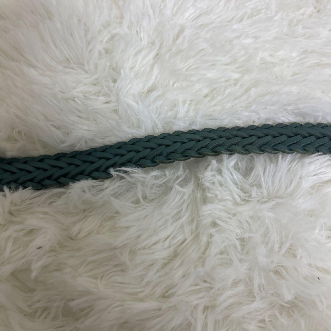 【希少】AKM メッシュベルト　レザー　グリーン