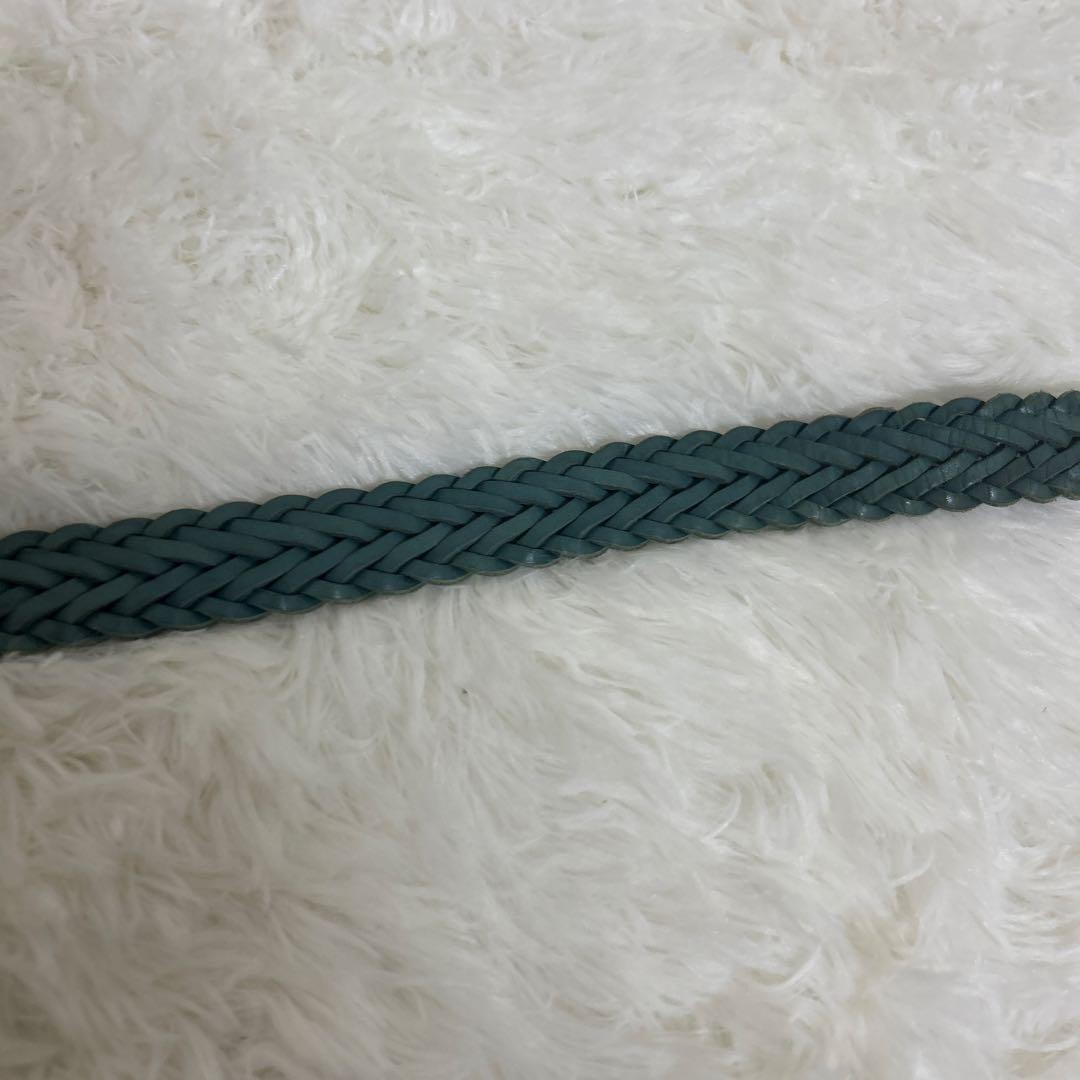 【希少】AKM メッシュベルト　レザー　グリーン