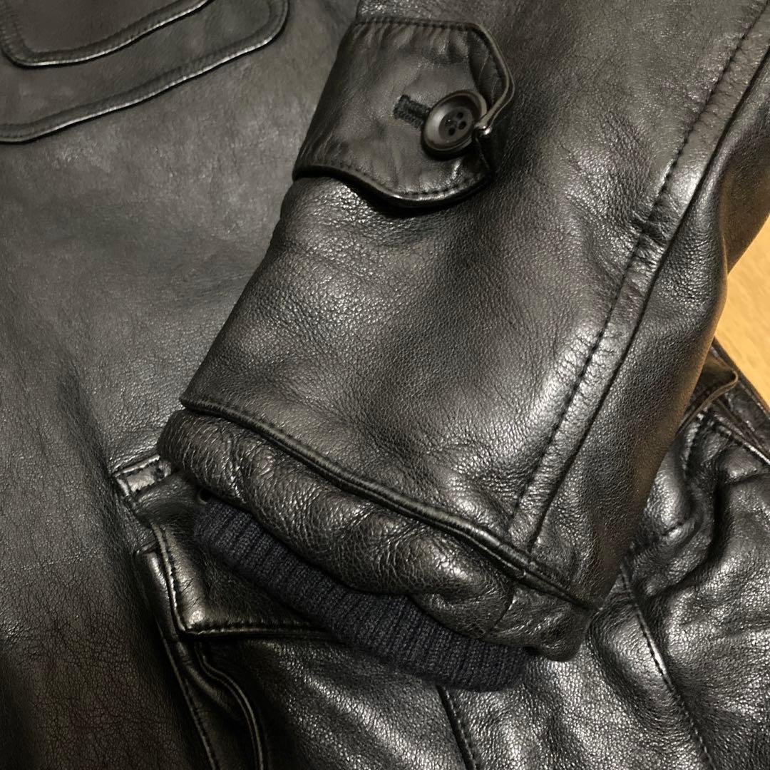 トゥモローランド BLUE WORKラムレザー ハンティングジャケット L