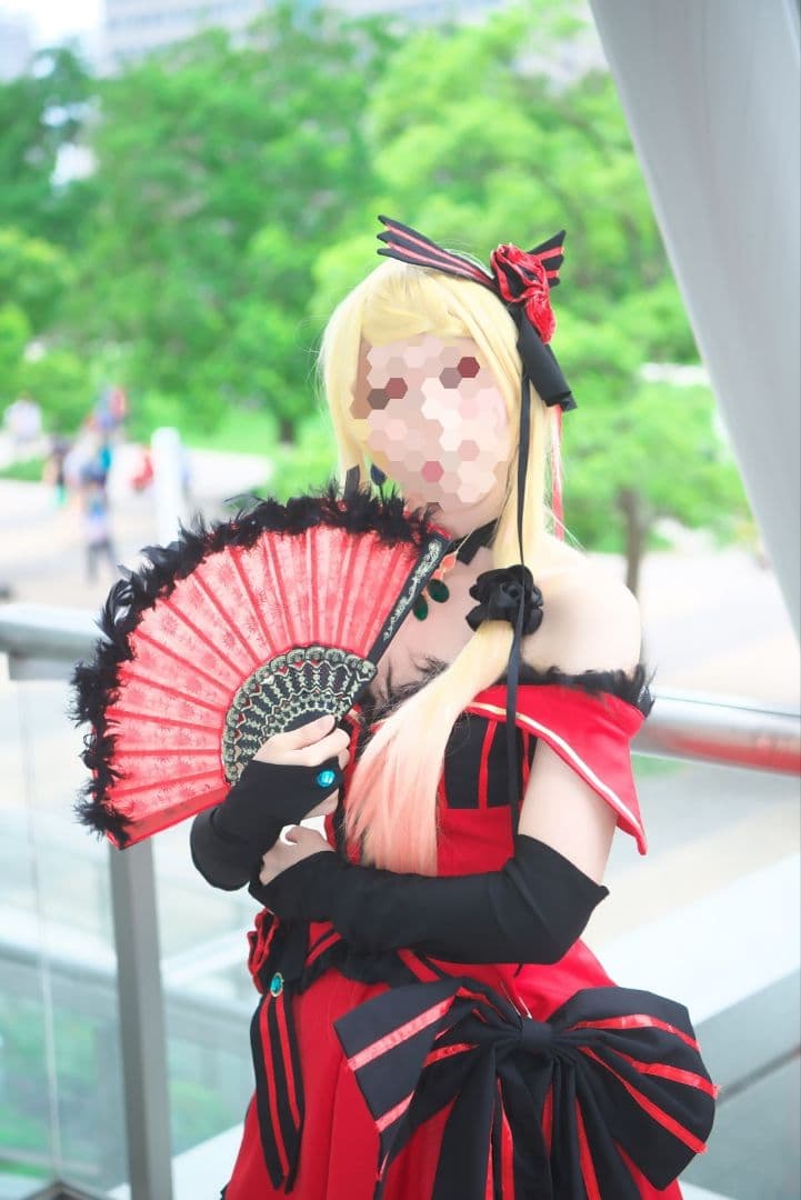 リゼロ プリシラ コスプレ衣装 ウィッグ 扇子 込