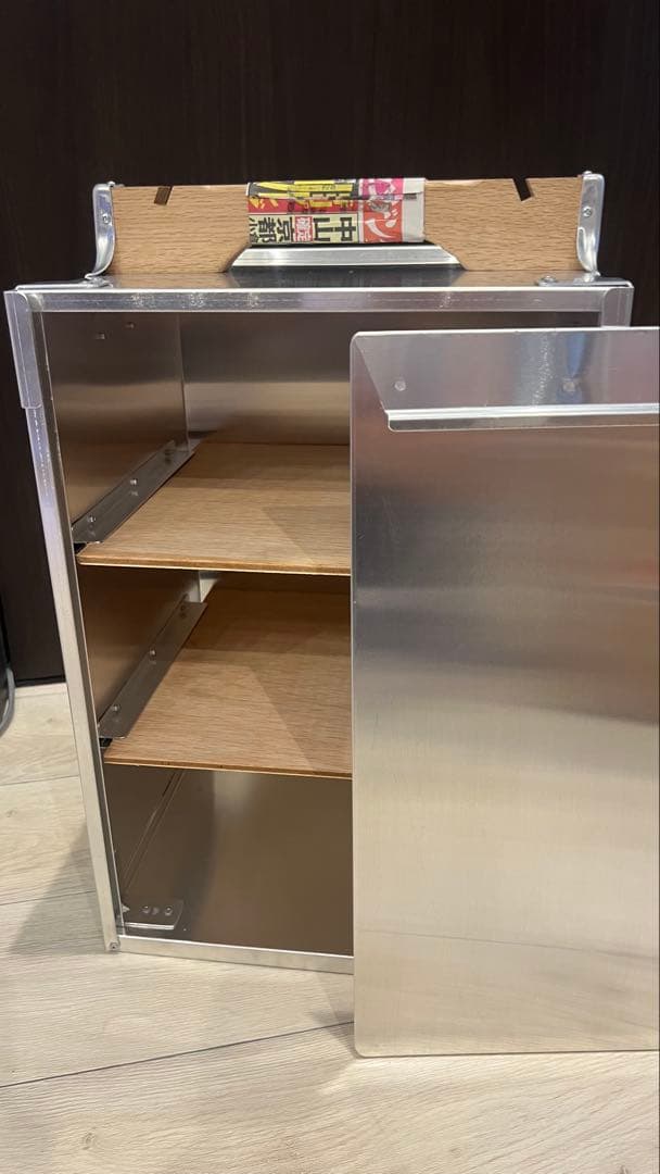 大幅値下げ！【新品】即日発送 出前箱 縦3段 大型 おかもち 中尾アルミ 木製