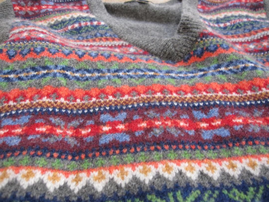 Brooks Brothers フェアアイル柄 ニットベスト XL