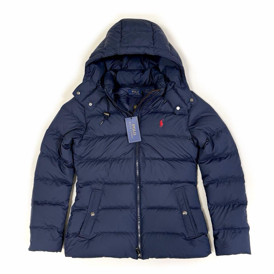ポロラルフローレン タグ付き ダウンジャケット ポニー フード ネイビー S