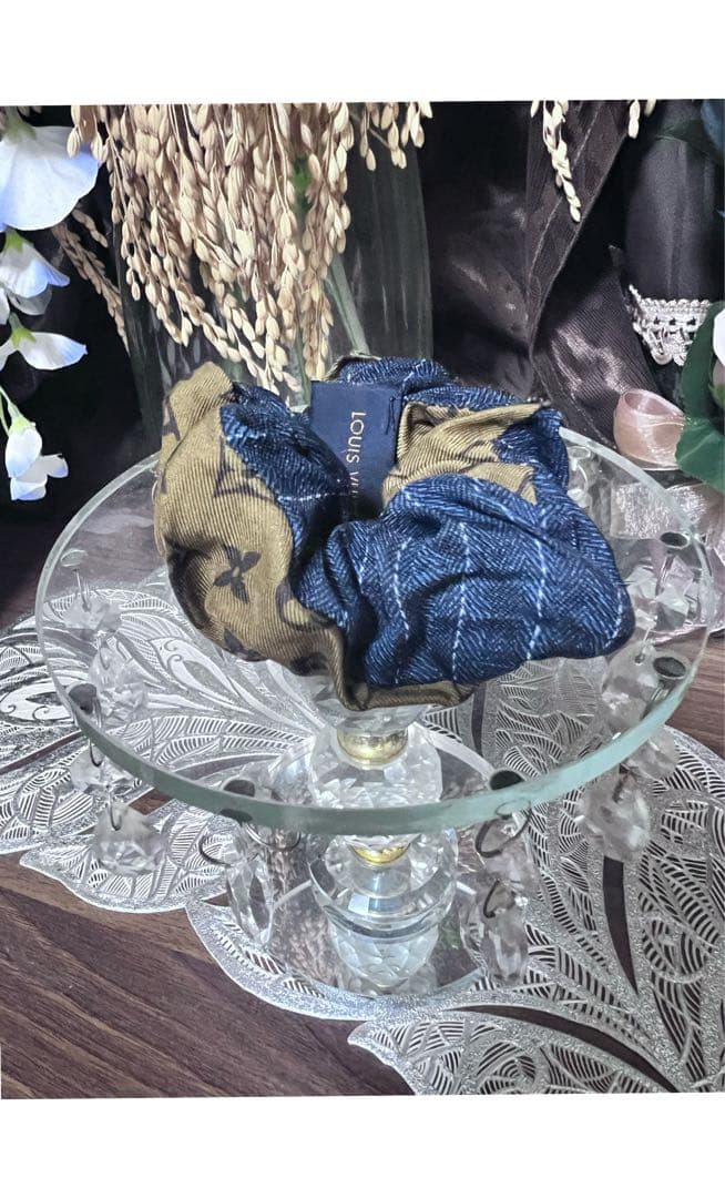 ご成約　LOUIS VUITTON デニムブルー×モノグラムシュシュ