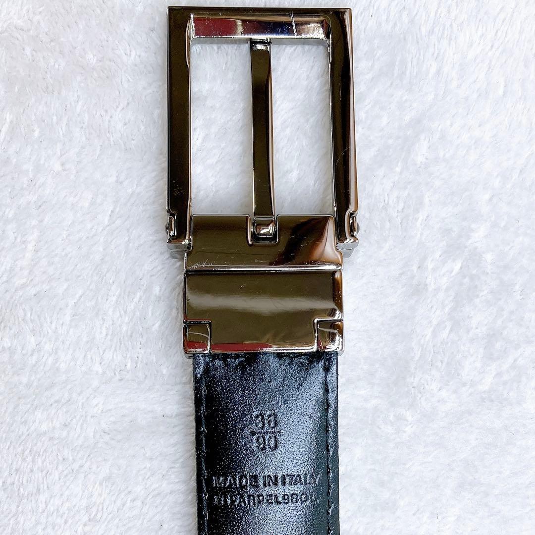 ✨美品✨BURBERRY バーバリー ベルト チェック リバーシブル ロゴ 金具