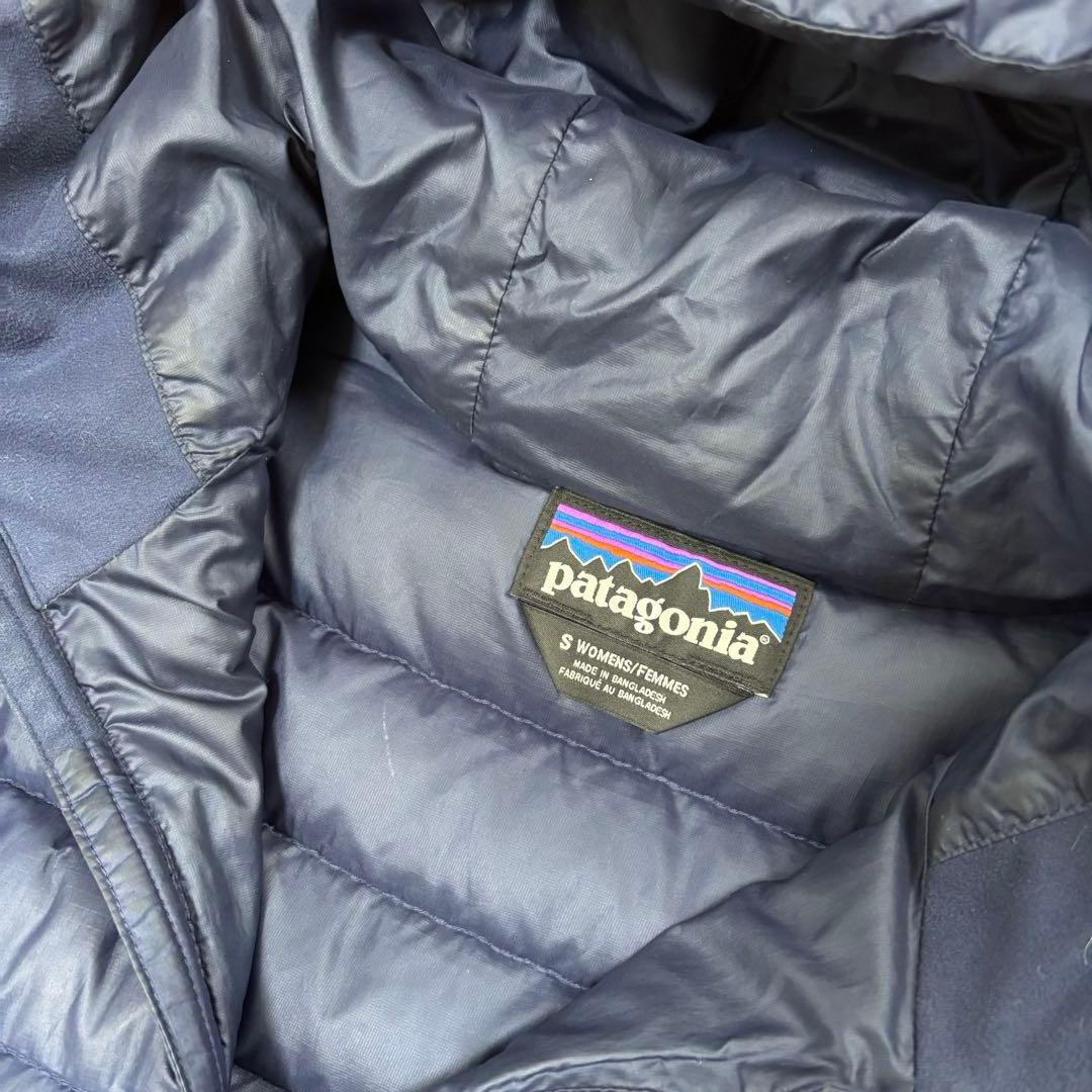 パタゴニア Patagonia ダウンセーターフーディ レディースSサイズ　紺