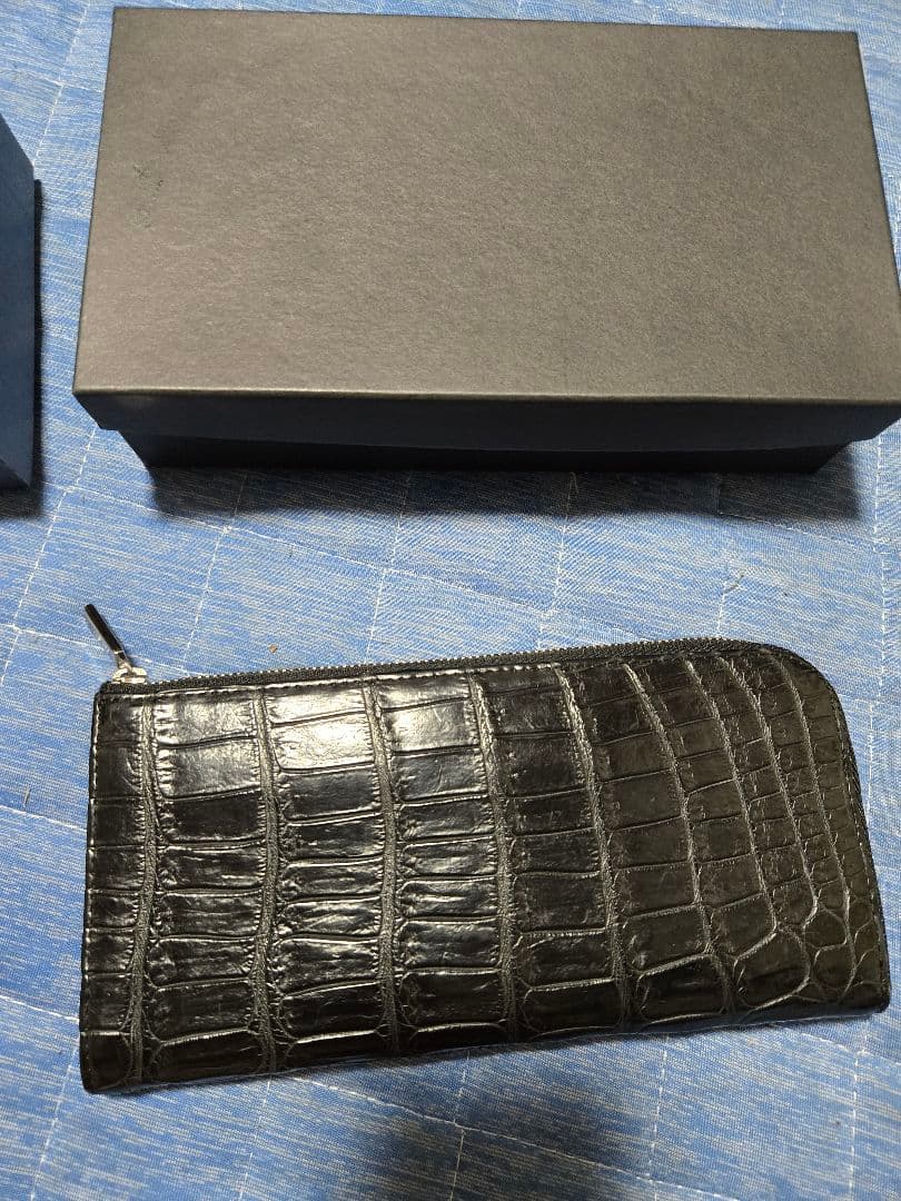 革芸人　ナイルクロコダイル革　L字ファスナー長財布&ハーフウォレットセット