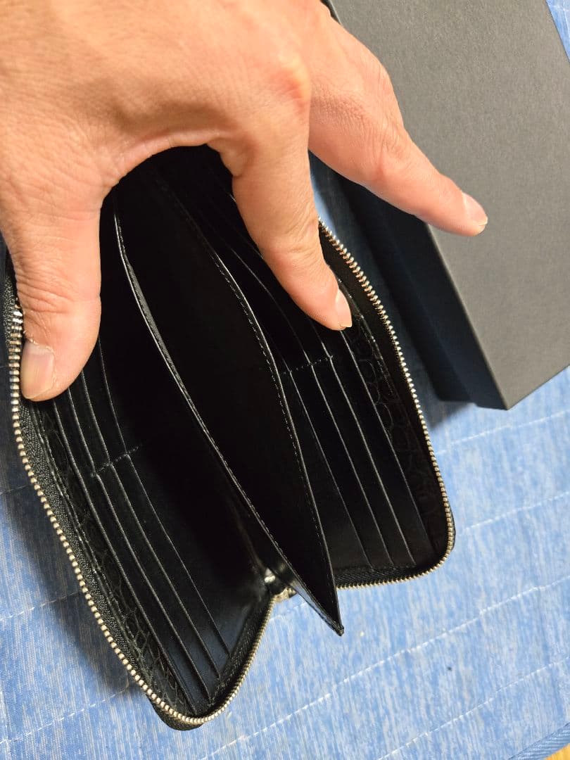 革芸人　ナイルクロコダイル革　L字ファスナー長財布&ハーフウォレットセット