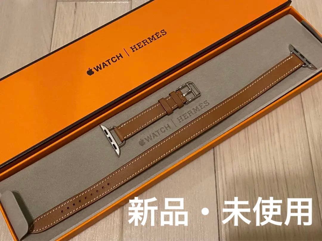 【新品未使用】　Apple Watch /エルメス/レザーゴールド二重巻