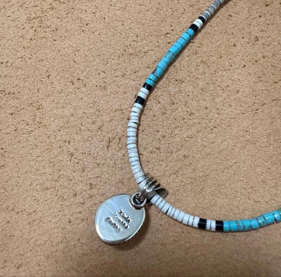 ナバホ族 ターコイズ ペンダントトップ ネックレス付き インディアンジュエリー