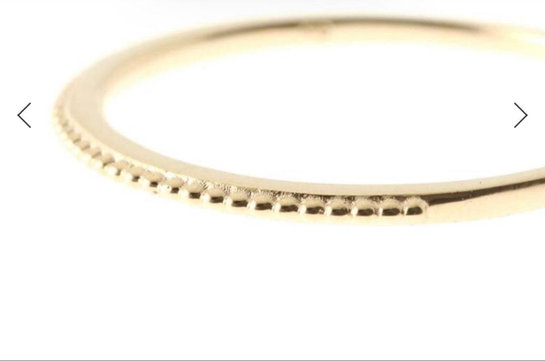 マ*ー様 Lilas シンプルピンキーリングミル打ちK10