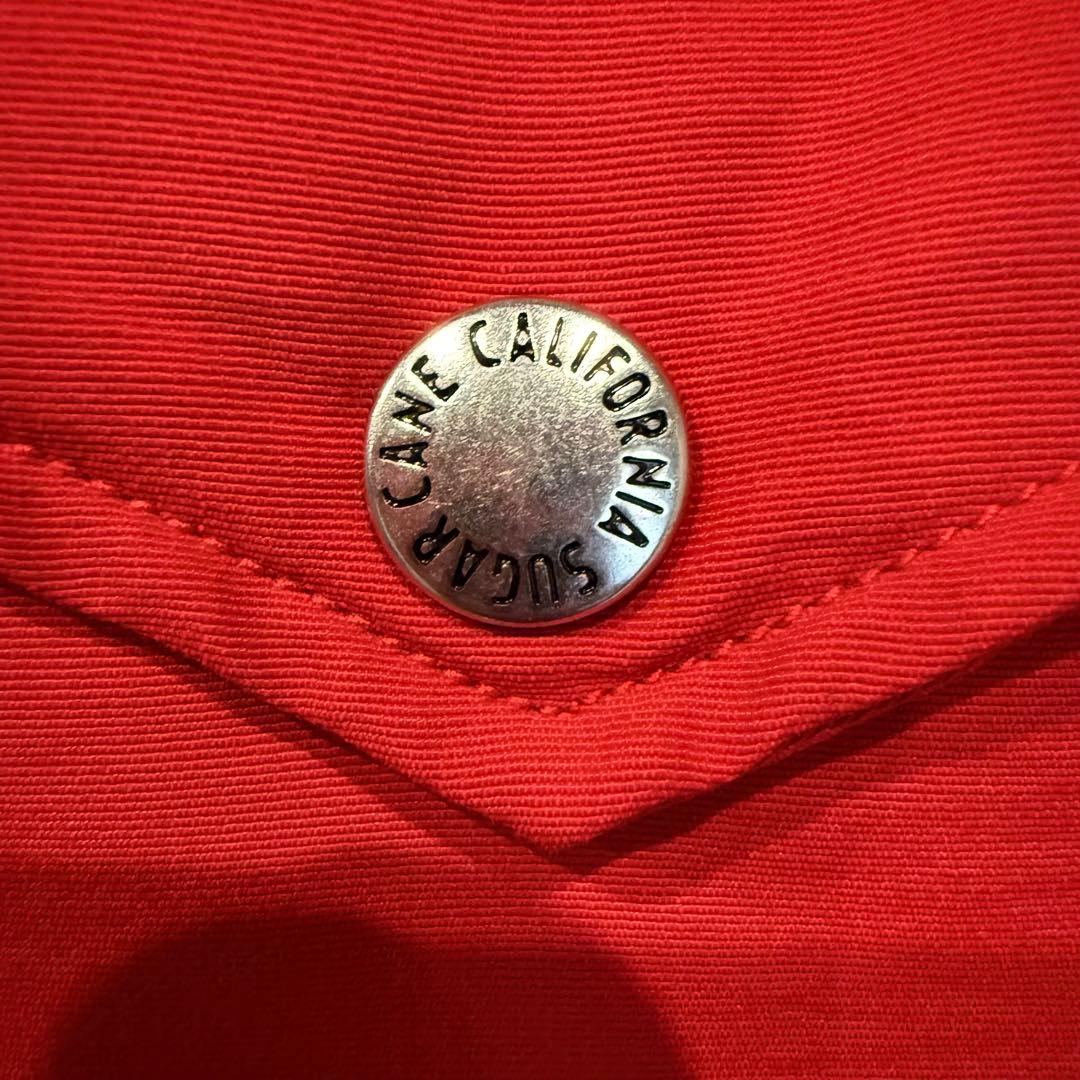 SUGAR CANE コットンニューロン　レザーヨーク　ダウンジャケット　レッド