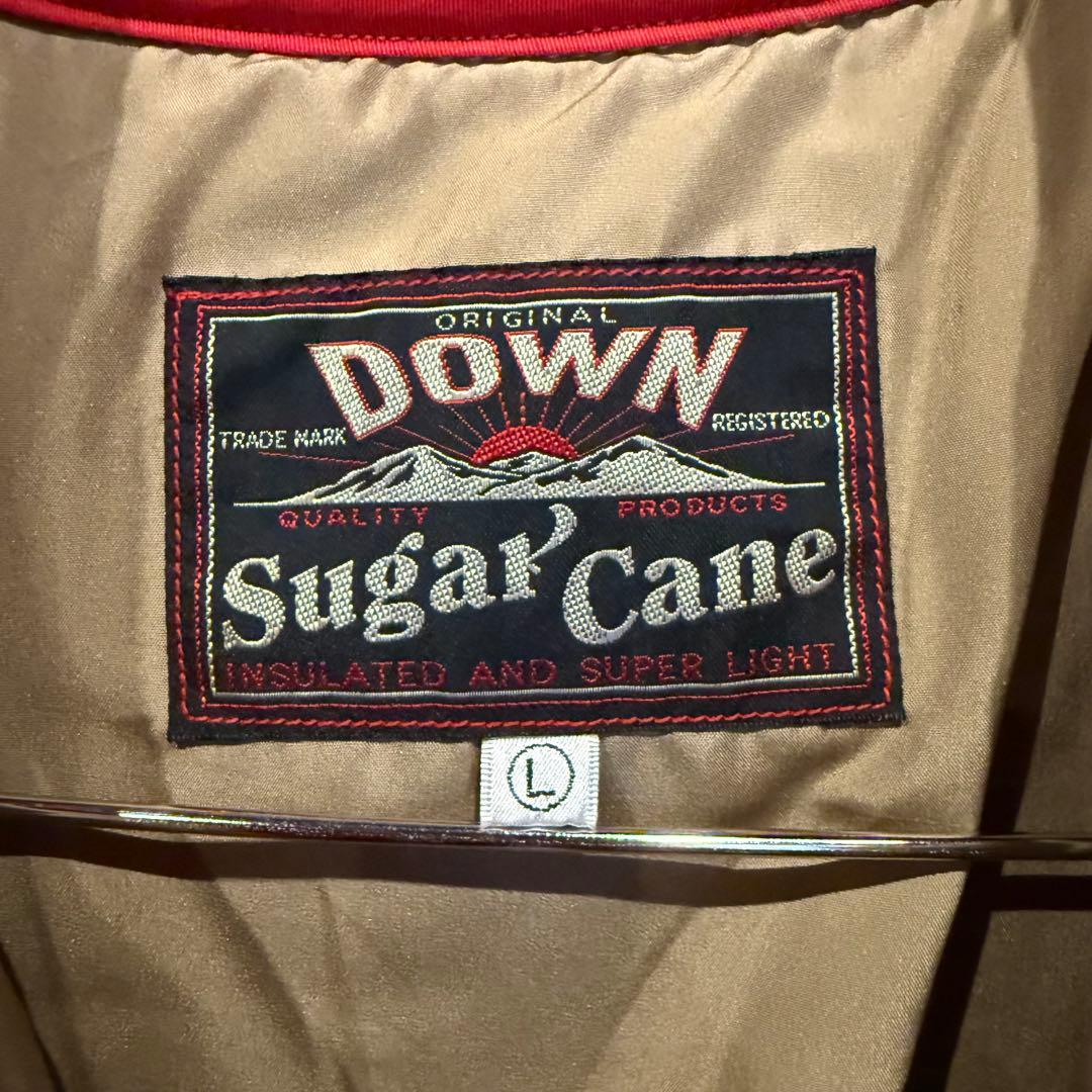 SUGAR CANE コットンニューロン　レザーヨーク　ダウンジャケット　レッド