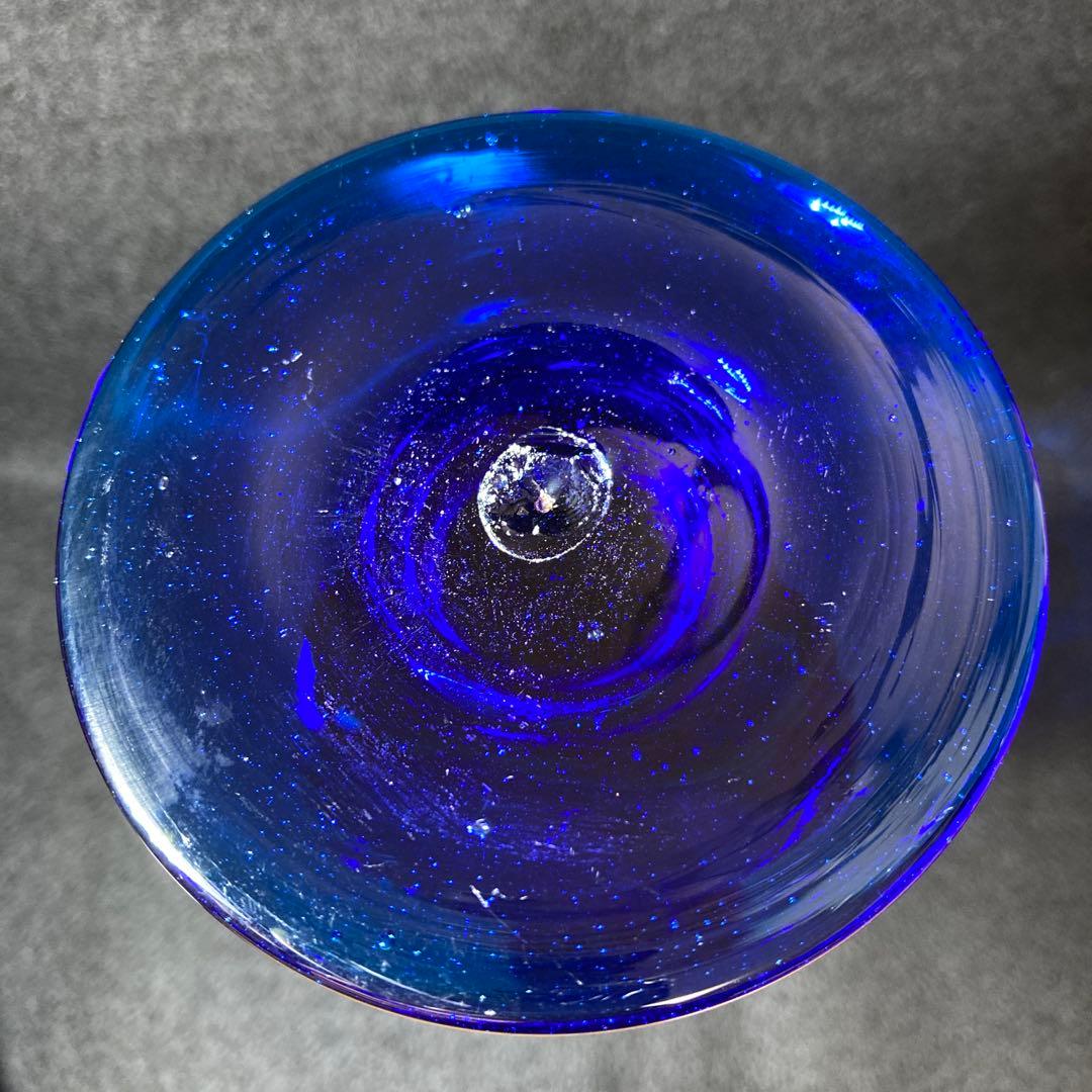 倉敷ガラス 小谷眞三 小谷真三 キャンドルスタンド 蝋燭立て 吹きガラス 気泡3