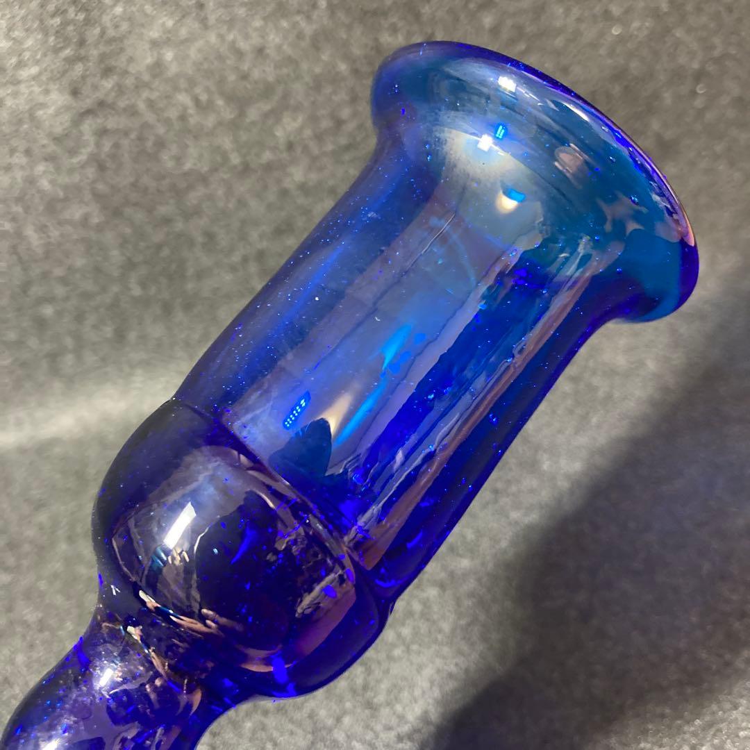 倉敷ガラス 小谷眞三 小谷真三 キャンドルスタンド 蝋燭立て 吹きガラス 気泡3