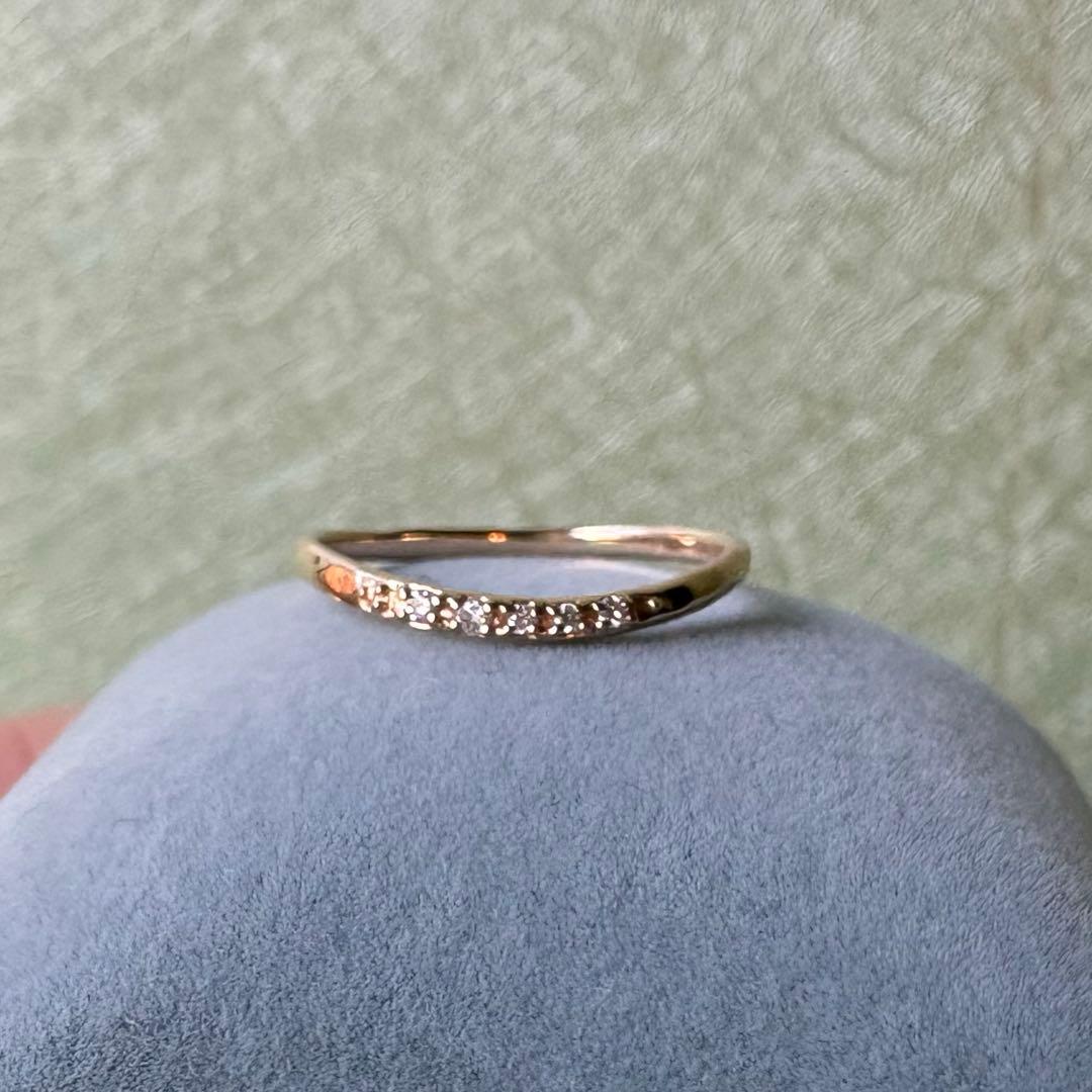 シエナロゼ k10 ダイヤモンドリング カーブ