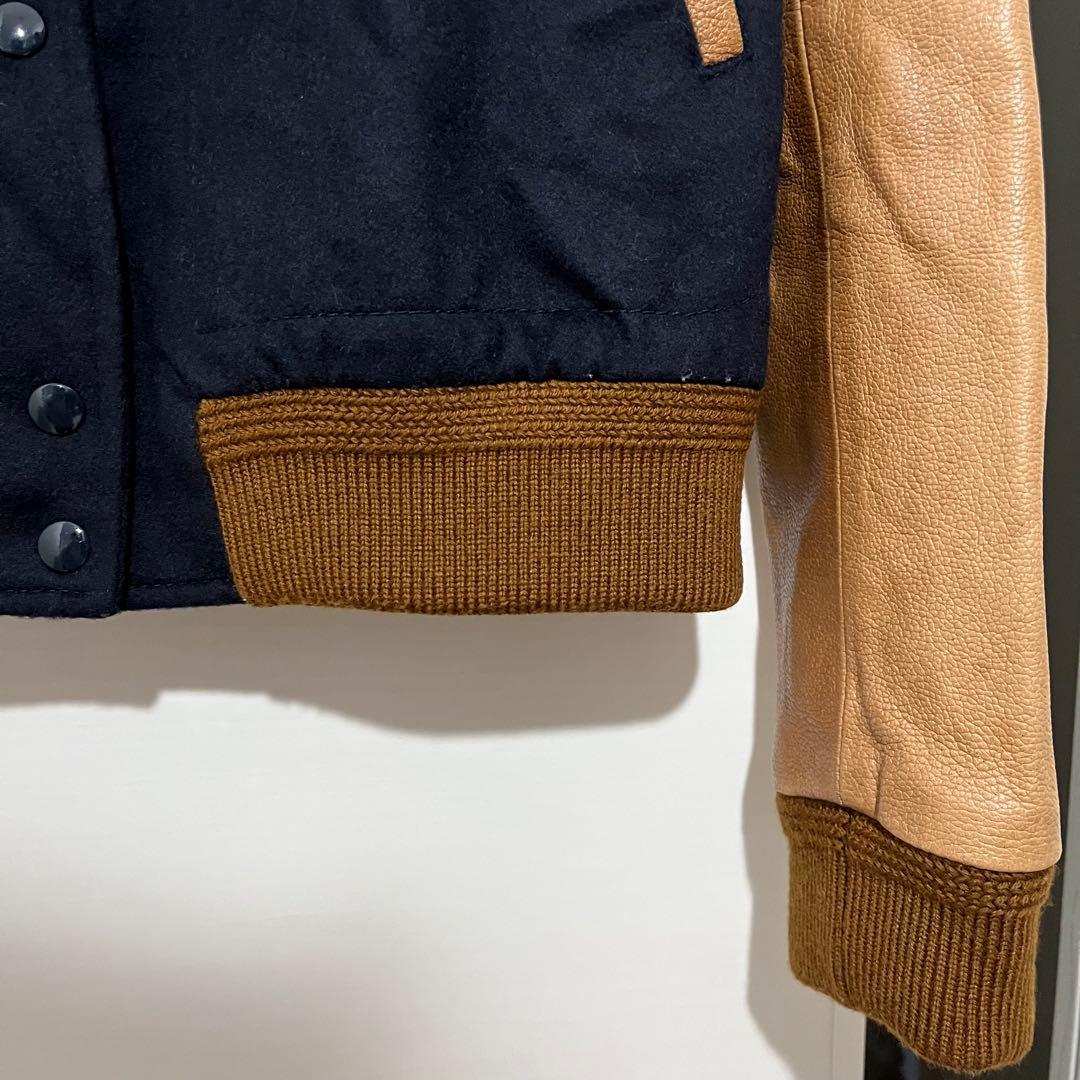 本革 CINQUANTA sheep skinレザージャケット ブラウンネイビー