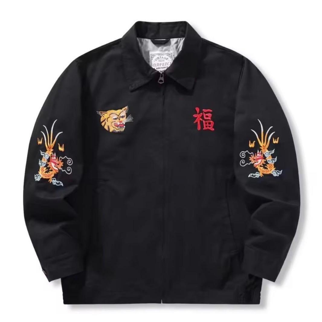 復刻ベトジャンSAIGON刺繍VIET-NAM　黒2XL