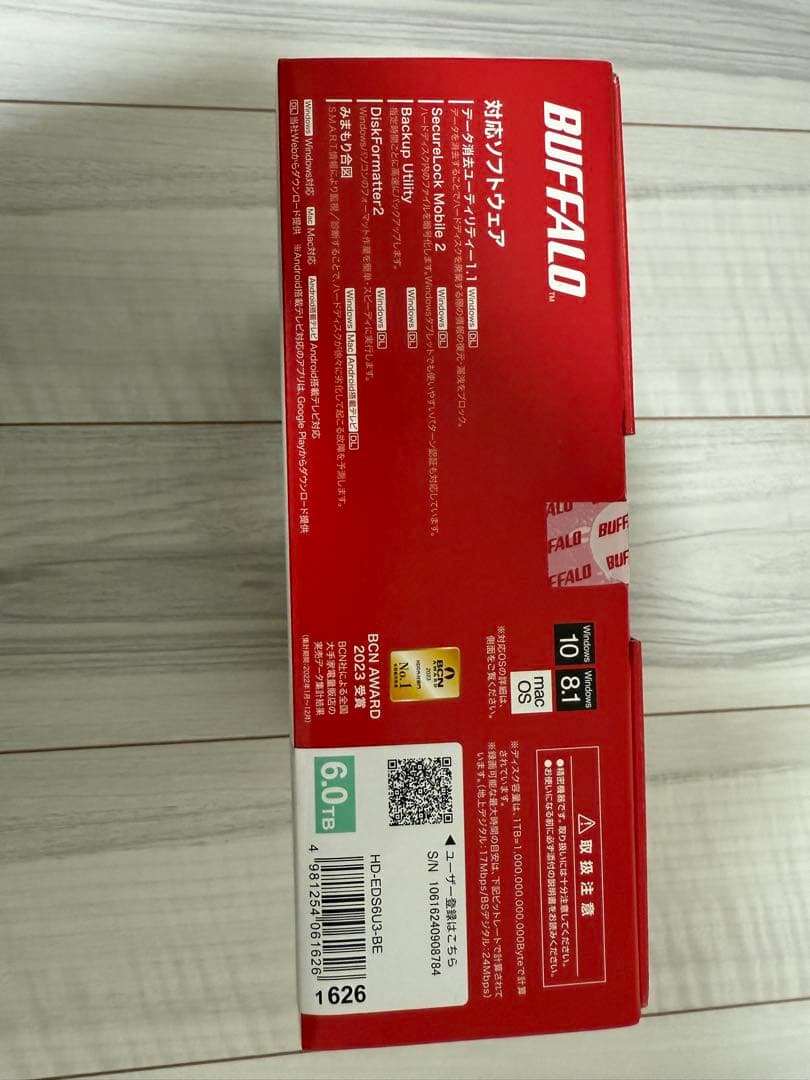 BUFFALO 6.0TB外付けハードディスク HD-EDS6U3-B
