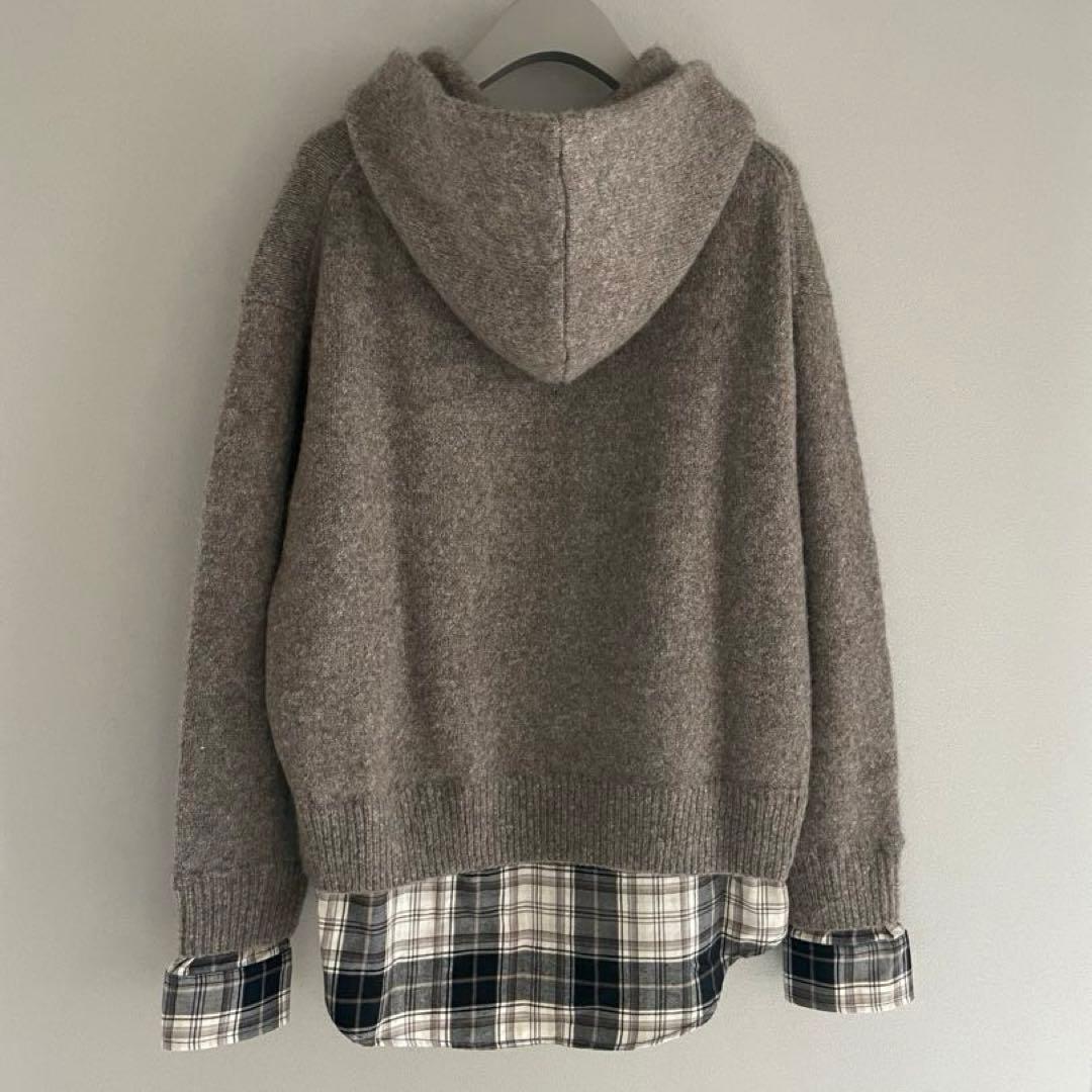 Acne Studiosレイヤードウールフーディ　ニットセーター