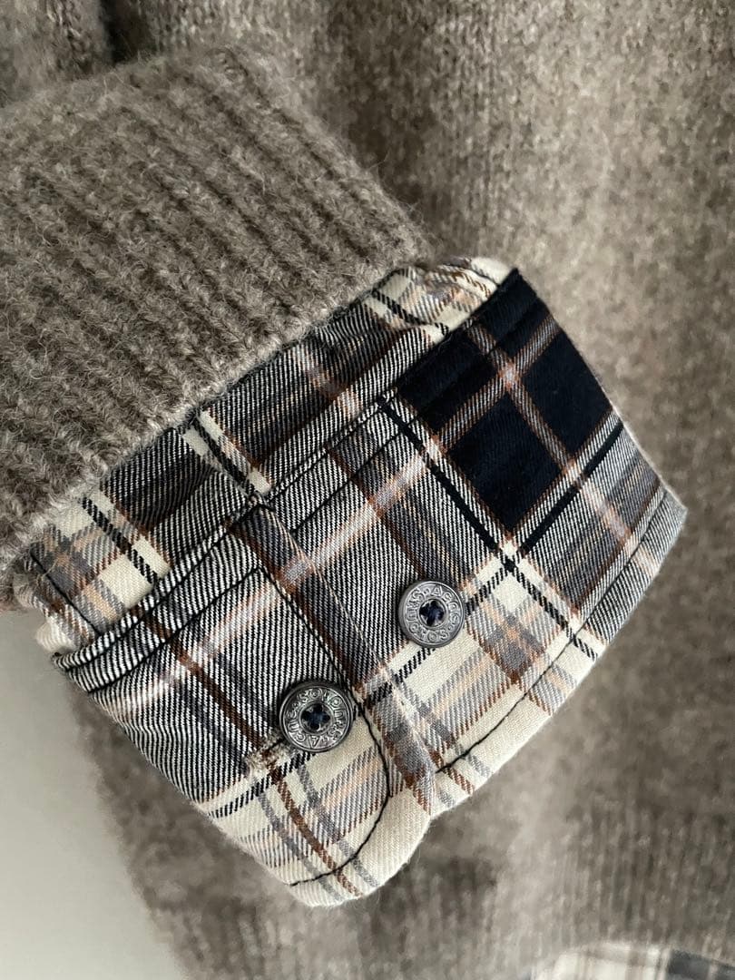 Acne Studiosレイヤードウールフーディ　ニットセーター