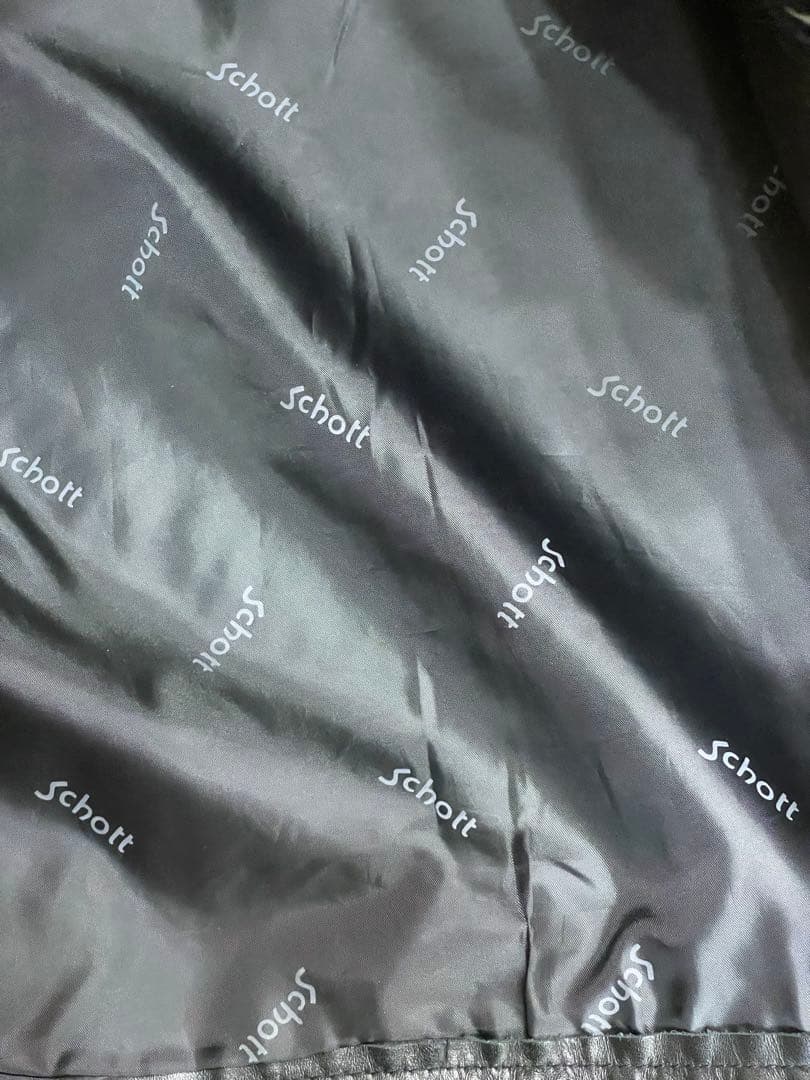 Schottシングルライダースジャケット 641黒　米国製本革(美品) 36