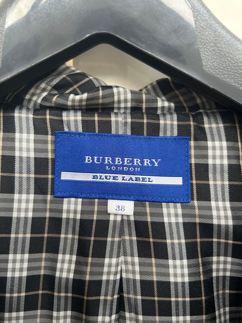 【極美品】バーバリーブルーレベル ショート丈ダッフルコート 黒 クレストブリッジ