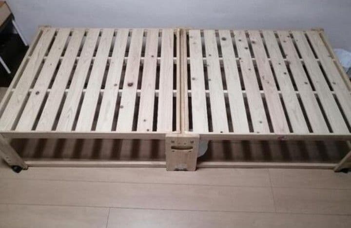 木　折りたたみベッド