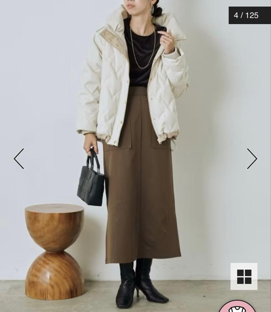 配色テントラインダウンジャケット　Jena espace merveilleux