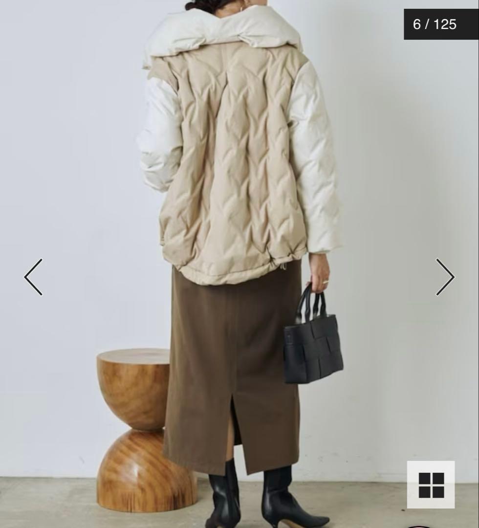 配色テントラインダウンジャケット　Jena espace merveilleux